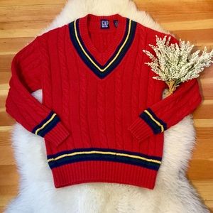 GAP Sweaters - Vintage 90s striped graphic GAP v-neck sweater GAP Sweaters - Vintage 90s striped graphic GAP v-neck sweater
